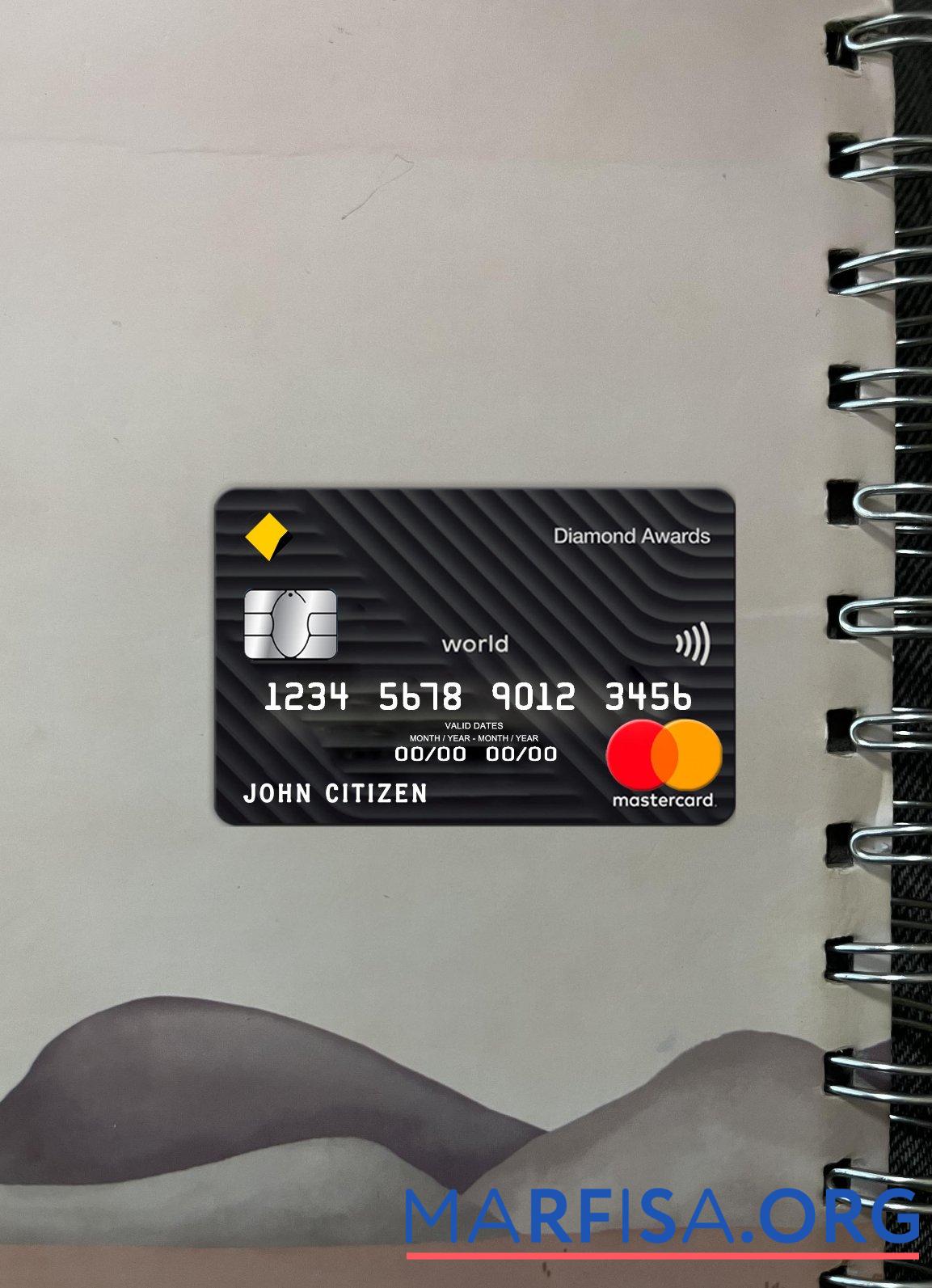 Downloadable Australia Commonwealth bank mastercard photolook front example